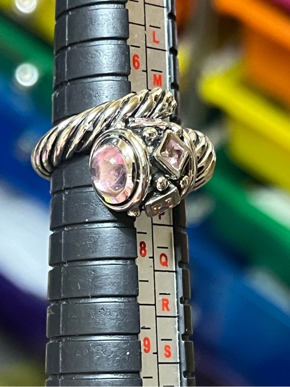 Pink Cable Wrap Around Ring - Picture 15 of 16